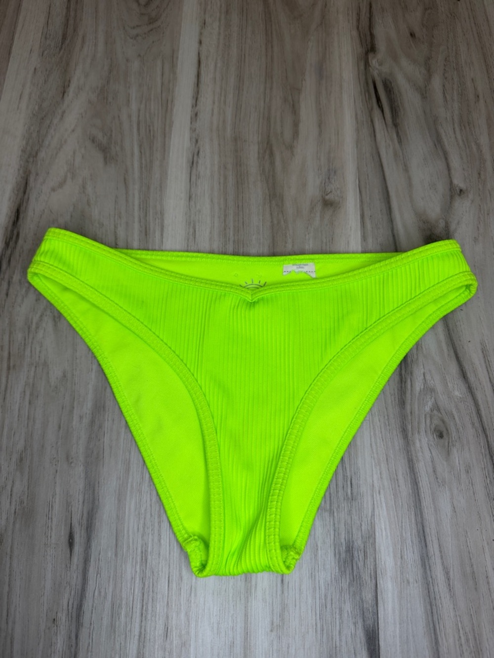 Hollister Neon Green Ribbed cheeky Bikini Bottom size XXS